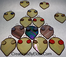 sg stained glass alien head headz art