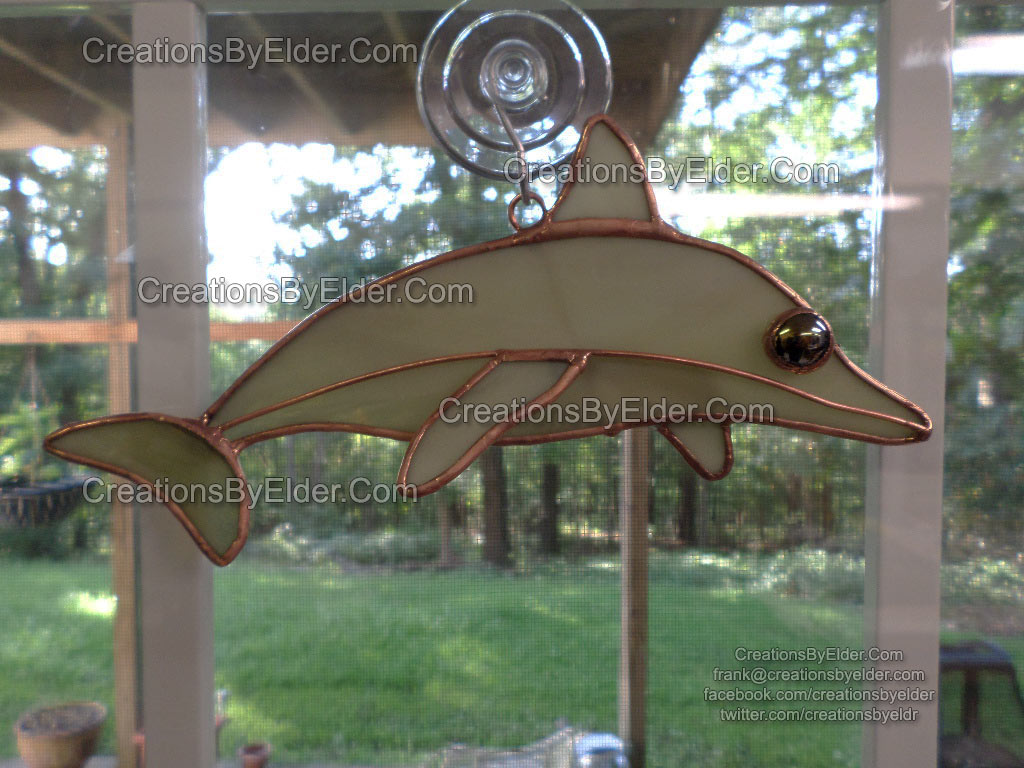 stained glass suncatcher sg dolphin dolphinz